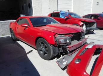 red sports car before repairs | Star Collision Repair Auto Shop San Antonio